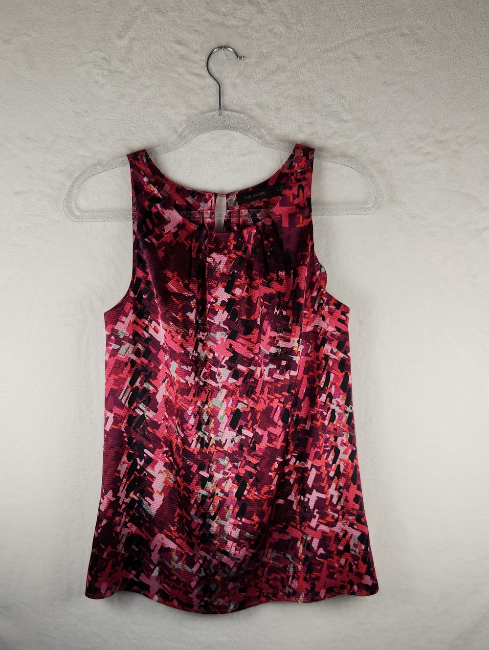 The‎ Limited Pink Red Black Abstract Print Sleeveless Top Size Small